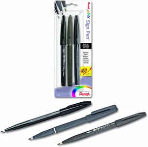 Penna Insegna Artistica Stili Assortiti Confezione da 3 - Foto 1 di 1