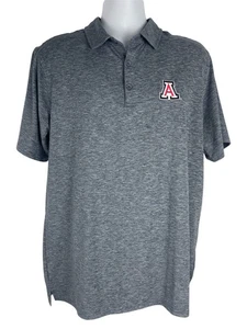 NEW University of Arizona Antigua Mens Polo Shirt Large Heathered Gray NWT - Picture 1 of 5