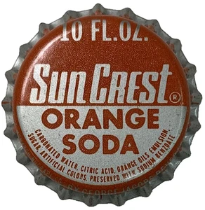 Vintage 1960s Sun Crest Orange Soda Bottle Caps - Original NOS Set of 10 - Picture 1 of 1