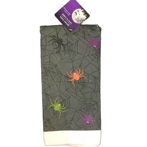 Spooky Spiders HAND FINGERTIP TEA TOWEL Dish Cloth Bathroom Kitchen Decoration - Picture 1 of 2
