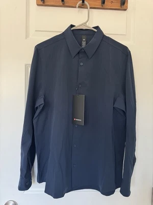 Lululemon New Venture Classic-Fit Long Sleeve Shirt, NWT, TRNV True Nav, Size S - Image 1 of 4