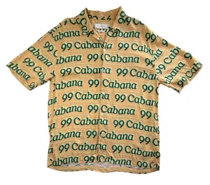 Camisa 99 CABANA Abotonada 100% Viscosa Logo Estampado Diseño De Colección Talla L - Imagen 1 de 14