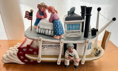 Delta Queen Steamboat Company Leo Smith Folk Art Steamboatin' 432/500 - Image 1 of 4