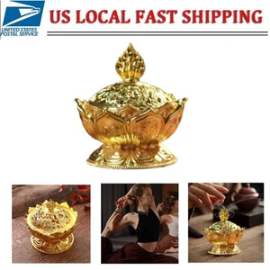 Lotus Incense Holder Incense Burner Cone Incense Catcher Holder Burner Gold - Picture 1 of 7