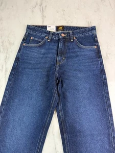 Pantalones de mezclilla Lee Rider sueltos para mujer pierna ancha W30 L32 lavado medio azul - Imagen 1 de 5