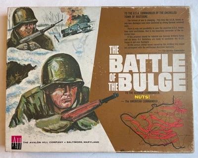 Battle of the Bulge Avalon Hill 1965 1st ed. UNPUNCHED + Operation Greif VG+ - Image 1 of 4