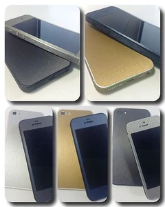 Funda protectora con recubrimiento de metal cepillado para iPhone 5 5s - Imagen 1 de 8