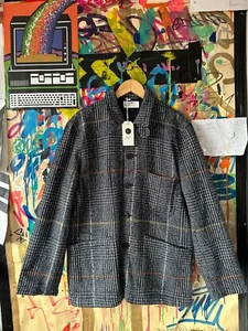 Universal Works - Bakers Jacket - Dogtooth Check - Large - Navy/Blue/Grey - Picture 1 of 6