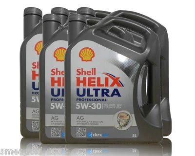 Shell Helix Ultra AG Professional 5W 30 5x5 Liter  Opel GM Dexos2 Motoröl - Bild 1 von 3