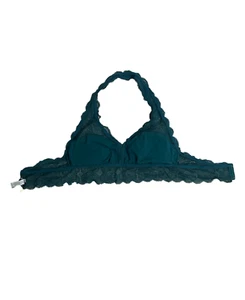 Aerie Wireless Bralette Size M Brown Sexy Comfort Lace Unlined Plunge Back - Picture 1 of 2