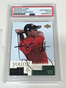 ADAM SCOTT SIGNED YOUNG GUNS ROOKIE CARD AUTO PGA PSA DNA