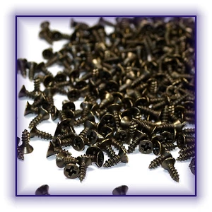 50 Stück Mini-Schrauben Zierschrauben 2x6 mm bronze-farben Kreuzschlitz Neu - Bild 1 von 1