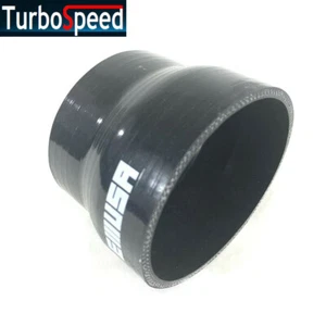 3.5" To 4" Straight Reducer Black Reinforce Silicone Coupler Hose Piping Intake - Picture 1 of 6