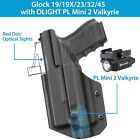 Kydex Iwb Holster  With Optic Cut For Glock 19 With Olight Pl Mini 2, Right Hand
