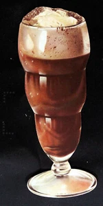 1950's Soda Fountain Cardboard Sign Small Chocolate Ice Cream Soda - Bild 1 von 1