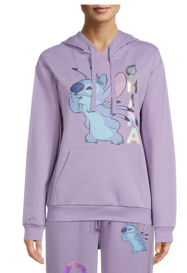 Suéter com capuz Lilo And Stitch Disney tamanho júnior XXL 3X bolsos OHANA - Imagem 1 de 1