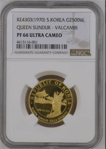 KOREA 1970 2500won sunduk Queen NGC PF 66 , Korea Gold Coin - Picture 1 of 2