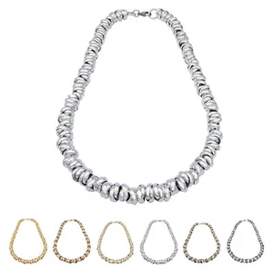Collana donna nodini intrecciati stile dodo fatto a mano in alluminio 10 mm - Foto 1 di 8