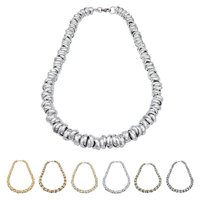 Collana donna nodini intrecciati stile dodo fatto a mano in alluminio 10 mm - Immagine 1 di 2