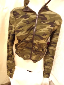 NWT NOBO NO Boundaries Camo Shirt Size L 11-13 Zip Lightweight Crop Jacket - Picture 1 of 12