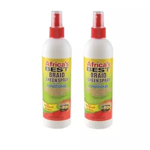 2x Africa's Best Braid Sheen Spray with Conditioner 355ml/ 12oz - Picture 1 of 1