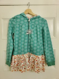 MATILDA JANE tween girls teal polka dot zip ruffle Hansel hoodie jacket NEW 14 - Picture 1 of 4