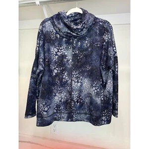 Sno Skins Women's Long-Sleeve Light Sweater Blue Pattern Size Small - Picture 1 of 6