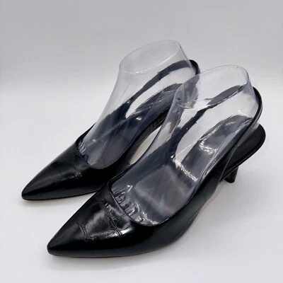 Vince. Patrice Pumps Women’s Size 7.5 Crocodile Embossed Black Leather - Image 1 of 4