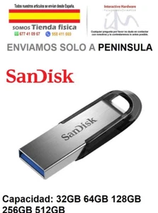 Pendrive SanDisk Ultra Flair USB 3.0 32GB 64GB 128GB 256GB 512GB - Imagen 1 de 3