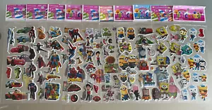 Boys Mixed 3D Puffy Stickers for Kids Scrapbook Craft Sheets | Pack of 10 - Picture 1 of 1