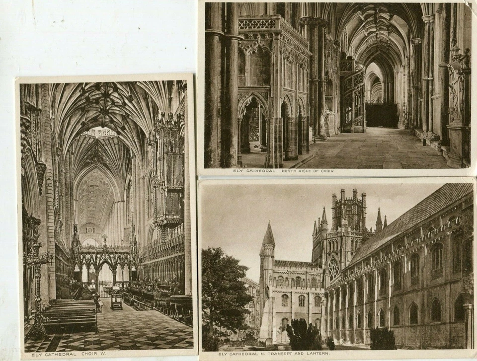  Set of 3 British Postcards   Ely Cathedral  - Image 1 of 2