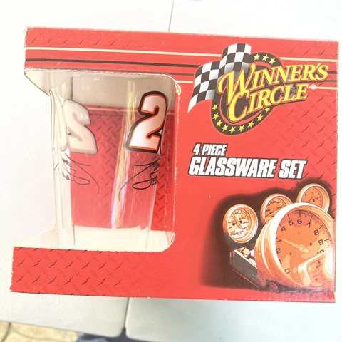 Tony Stewart #20 ~ 4 Piece Glassware Set by Winners Circle Nascar 2008 Cover