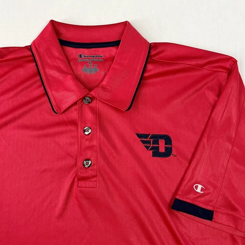 Champion Men’s XL Dayton Flyers Red Golf Polo Shirt Cover