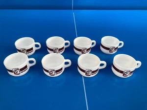8 Tasses A Café COMPANINI Arcopal BAR Bistrot vintage Ancien Publicitaire CHOKY - Picture 1 of 3
