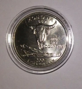 Montana - 2007 Denver Mint - State Quarter ( Uncirculated ) + Coin Capsule! - Picture 1 of 1