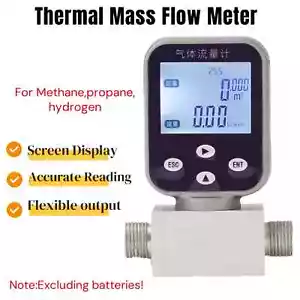 Tragbarer thermischer Massendurchflussmesser Methan Propan Wasserstoff Digital Gasdurchflussmesser - Bild 1 von 11