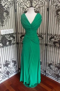 1439 AFTER SIX 6652 SHAMROCK SZ 8 LUX CHIFF  FORMAL PARTY COCKTAIL DRESS GOWN - Picture 1 of 11