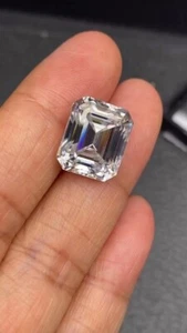 5 crt Emerald Cut White color Diamond Loose D Grade VVS1 + free Gift - Picture 1 of 6