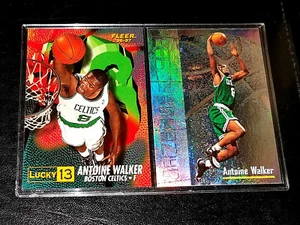 ANTOINE WALKER (2) Card 90's INSERTS Rare LUCKY 13 RC + CORNERSTONES CELTICS - Picture 1 of 5