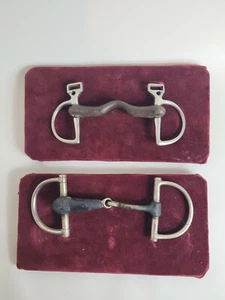Museum Iron Mouth Bridle Bit Vintage Old Harness Rubber Dee Ring Racing Horse - Picture 1 of 10