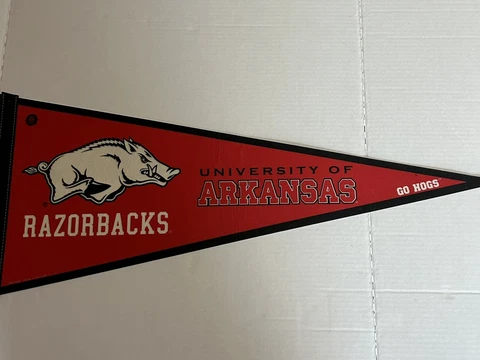 WinCraft NCAA Arkansas Razorbacks Classic Felt Pennant, 12" x 30” Go Hogs! USA! Cover