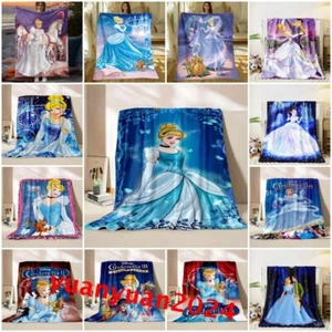 Cinderella 3D Fleece Blanket Throw Bed Sofa Warm Soft Blanket Flannel Rug Gift - Picture 1 of 16