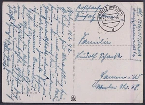 73871) Postschutz ! Einsatz Osten ! KONITZ Westpreußen 1942 Postkarte n. Hamm - Picture 1 of 2