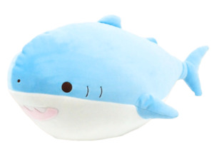 Yamani Blue Shark Plush Mochi UFO Large 18” Soft Cute RARE Stuffed Animal NEWwT