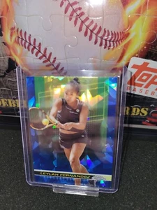 2024 Topps Chrome Sapphire Tennis #123 Leylah Fernandez Blue Sapphire - Picture 1 of 2