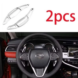 For Toyota Camry 2018-2023 Silver Alloy Steering Wheel Shift Paddle Extension - Picture 1 of 3