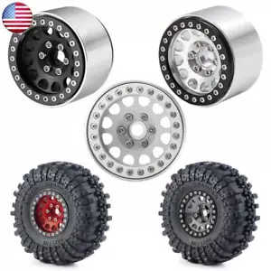For 1/10 RC SCX10 Wraith RC4WD 90034 1.9'' Metal Alloy Beadlock Wheel Rim & Tire - Picture 1 of 99
