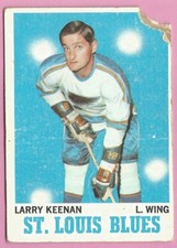 1970-71 Topps Hockey Card #104 Larry Keenan St. Louis Blues SET BREAK *A8