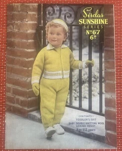TRAJE NIÑO PEQUEÑO CHAQUETA PANTALÓN SOMBRERO 1-2 AÑOS DE COLECCIÓN AÑOS 50’S PATRÓN TEJIDO S67 - Imagen 1 de 4