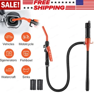 Electric Syphon Pump Battery Operated Petrol Oil Water Fuel Transfer 2.4 Gallons - Picture 1 of 9
